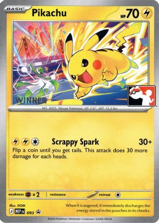 Pikachu - 093 (Winner) 93 - ME Mega Evolution Promo