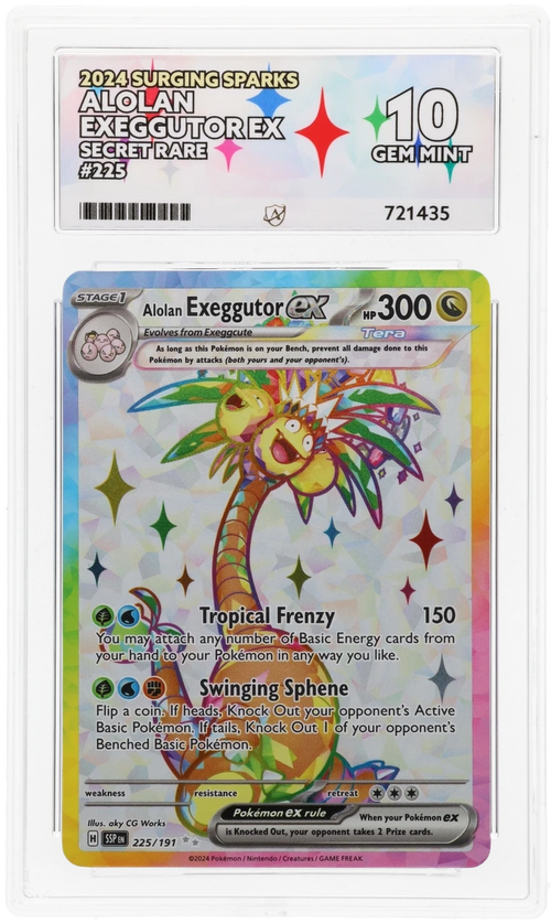 ACE 10 - Alolan Exeggutor ex - 225/191 - Surging Sparks - Pokemon