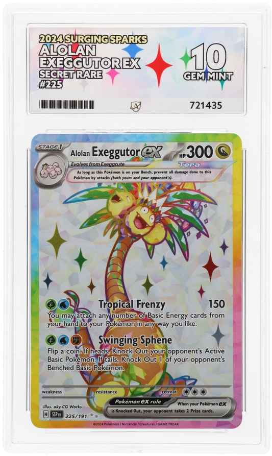 ACE 10 - Alolan Exeggutor ex - 225/191 - Surging Sparks - Pokemon