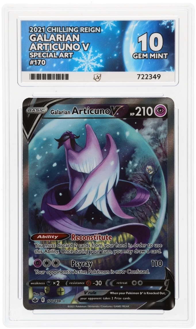 Galarian Articuno V 170/198 - Ace 10 - 2021 Chilling Reign