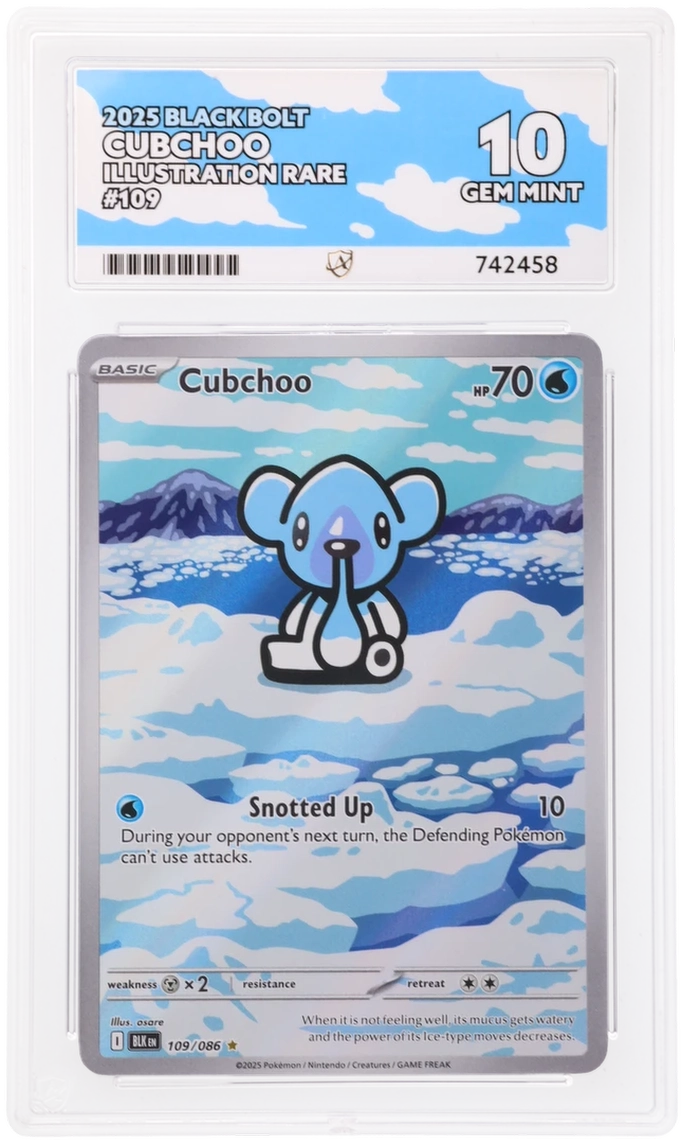ACE 10 - Cubchoo - 109/086 - Black Bolt - Pokemon