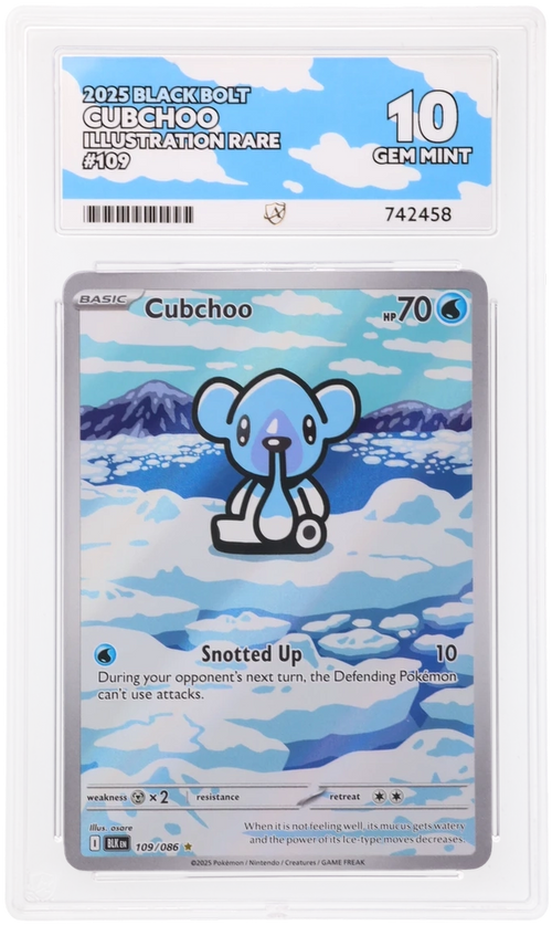 ACE 10 - Cubchoo - 109/086 - Black Bolt - Pokemon
