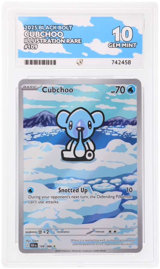 ACE 10 - Cubchoo - 109/086 - Black Bolt - Pokemon