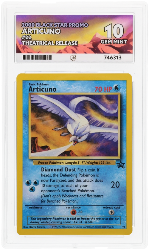 ACE 10 - Articuno - 22 - Black Star Promo - Theatrical Release - Pokemon