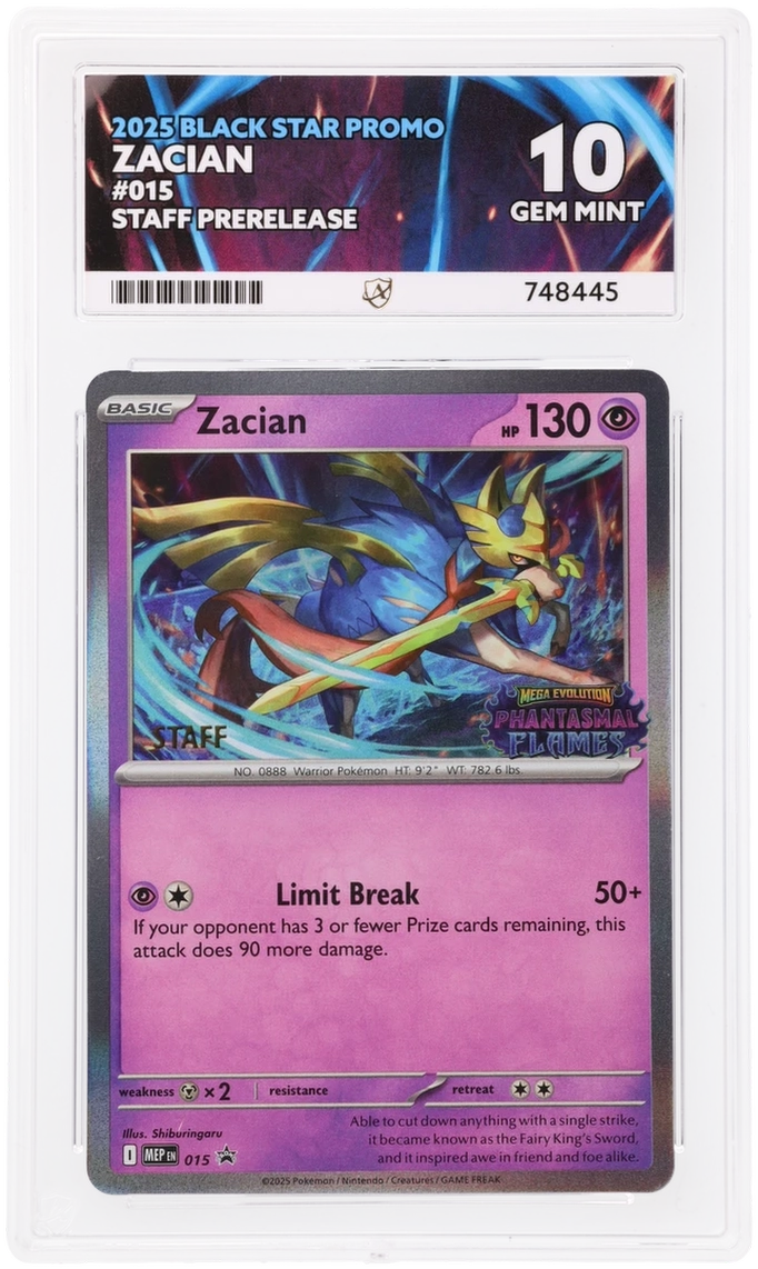 ACE 10 - Zacian - 015 - Black Star Promo - Staff Prerelease - Pokemon - front