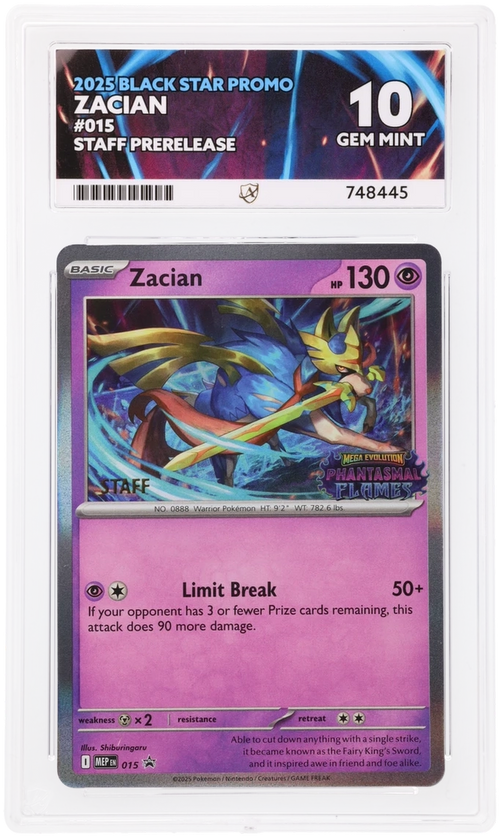 ACE 10 - Zacian - 015 - Black Star Promo - Staff Prerelease - Pokemon - front