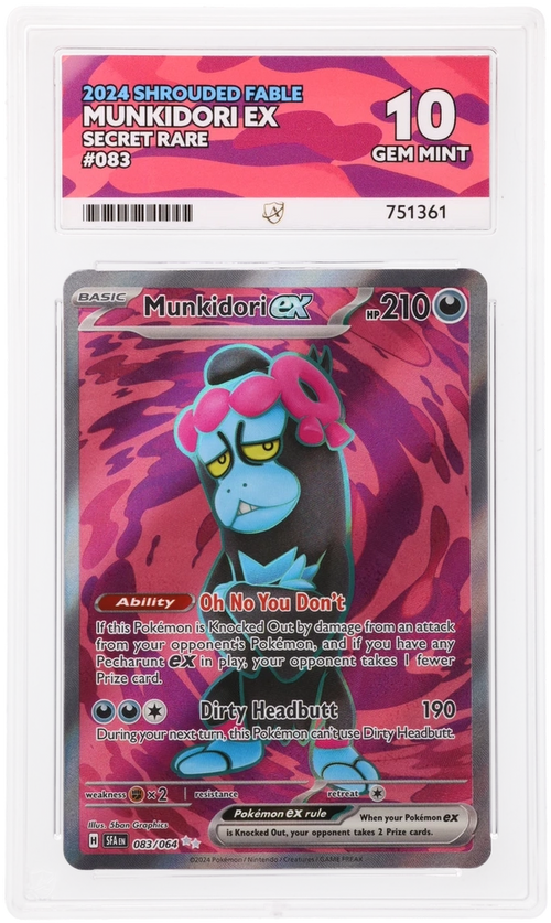ACE 10 - Munkidori ex - 083/064 - Shrouded Fable - Pokemon