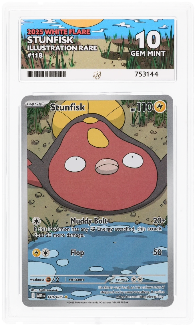 ACE 10 - Stunfisk - 118/086 - White Flare - Pokemon