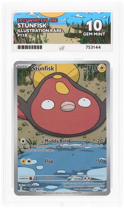 ACE 10 - Stunfisk - 118/086 - White Flare - Pokemon