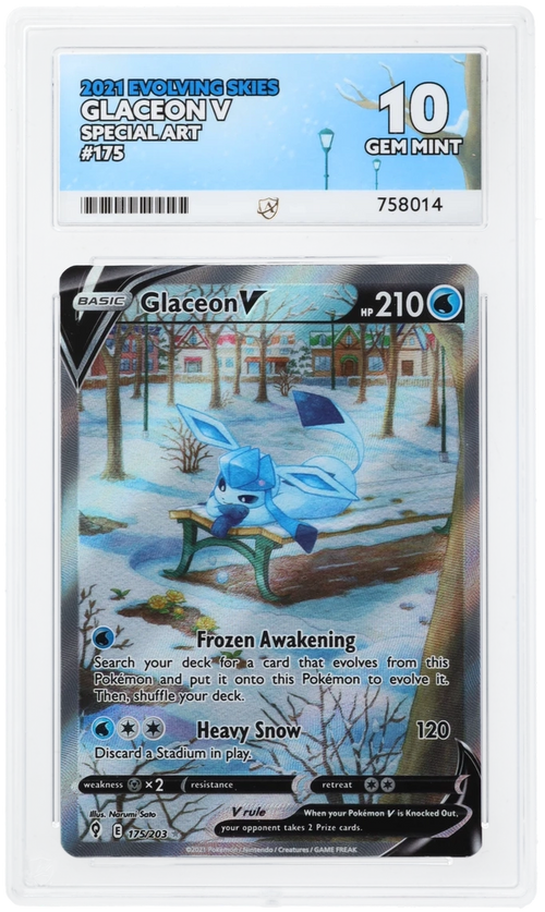ACE 10 - Glaceon V - 175/203- 2021 Evolving Skies - Pokemon