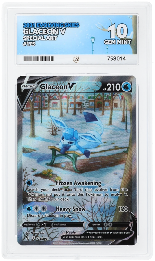 ACE 10 - Glaceon V - 175/203- 2021 Evolving Skies - Pokemon