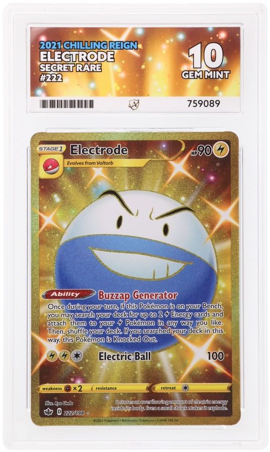 ACE 10 - Electrode - 222/198 - Chilling Reign - Pokemon