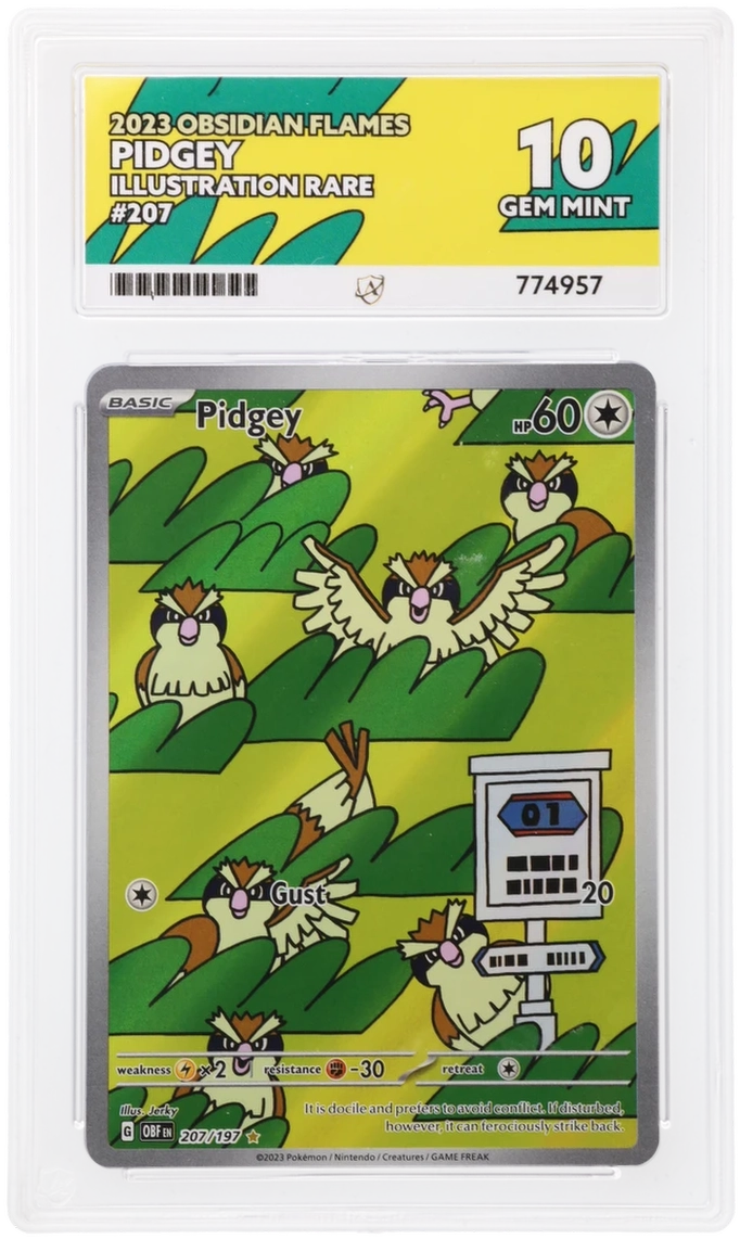 ACE 10 - Pidgey - 207/197 - Obsidian Flames - Pokemon