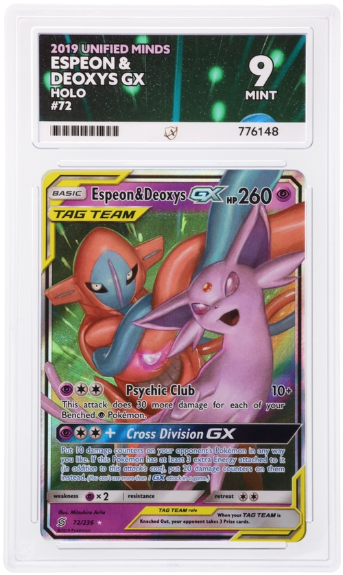 Espeon & Deoxys GX Holo 72/236 - Ace 9 - 2019 Unified Minds