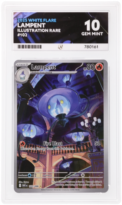 ACE 10 - Lampent - 102/086 - White Flare - Pokemon