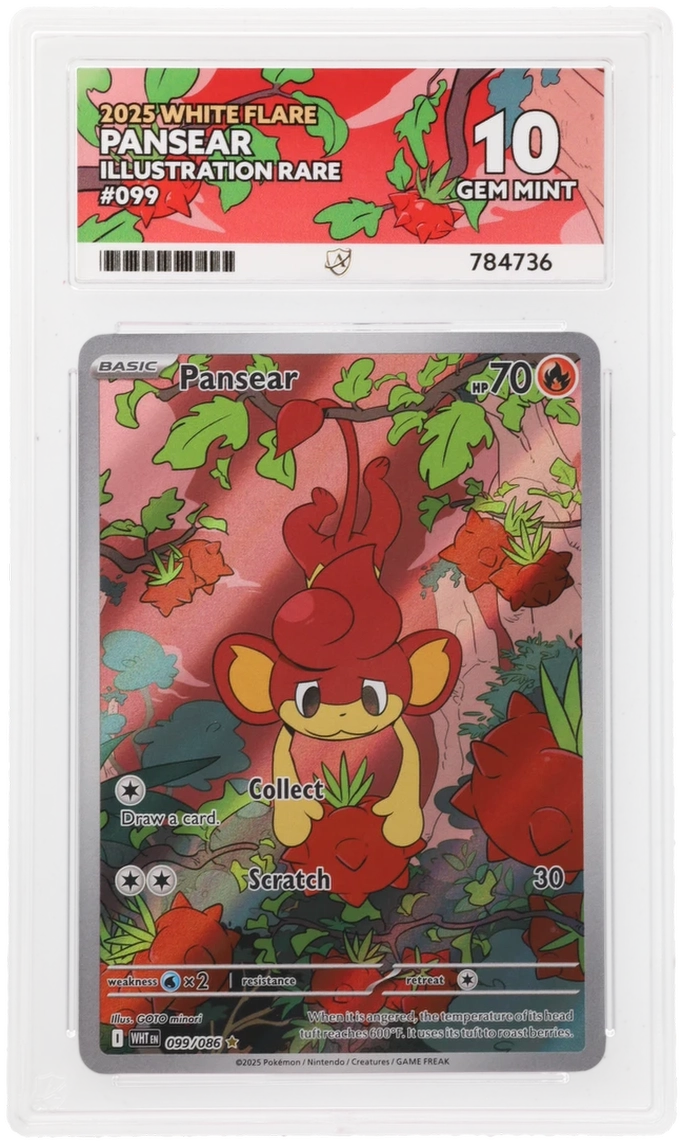 ACE 10 - Pansear - 099/086 - White Flare - Pokemon