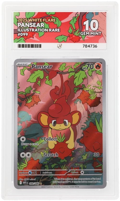 ACE 10 - Pansear - 099/086 - White Flare - Pokemon