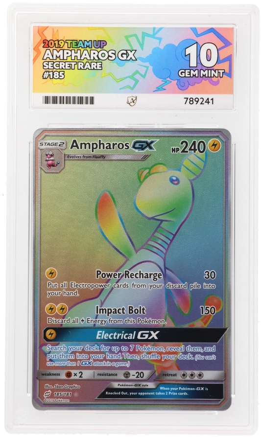 ACE 10 - Ampharos GX - 185/181 - Team Up - Pokemon