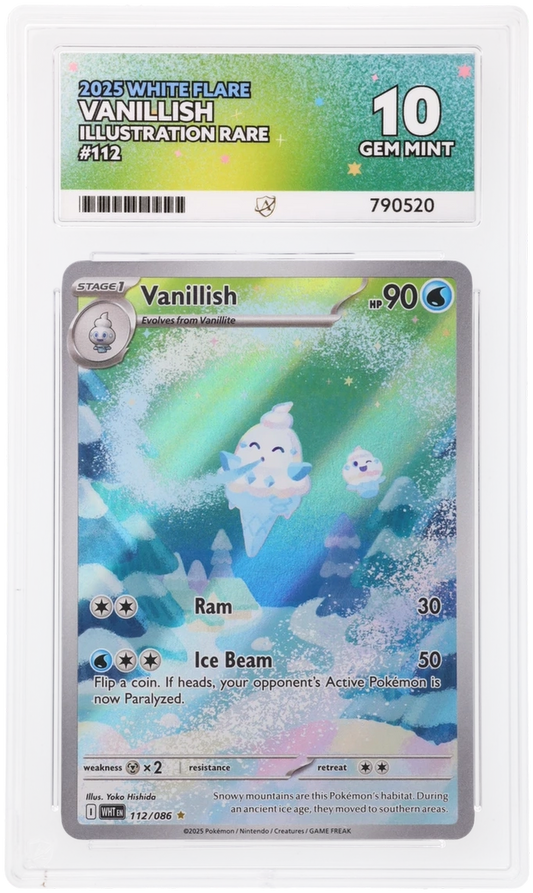 ACE 10 - Vanillish - 112/086 - White Flare - Pokemon