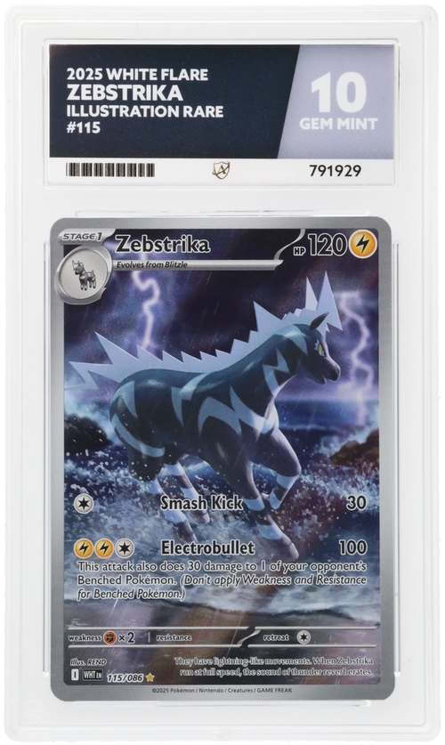 ACE 10 - Zebstrika - 115/086 - White Flare - Pokemon