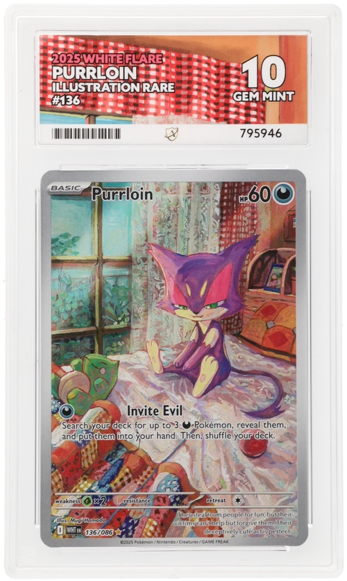 ACE 10 - Purrloin - 136/086 - White Flare - Pokemon