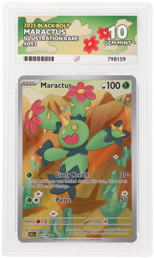 ACE 10 - Maractus - 093/086 - Black Bolt - Pokemon