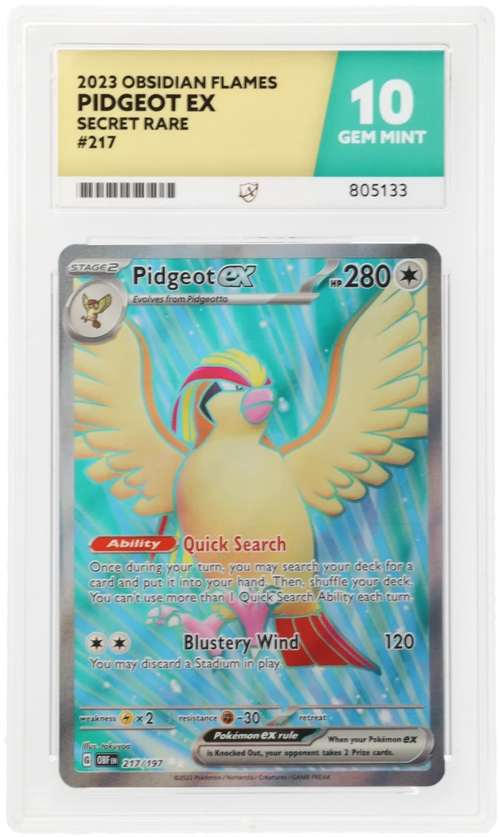 ACE 10 - Pidgeot ex - 217/197 - Obsidian Flames - Pokemon