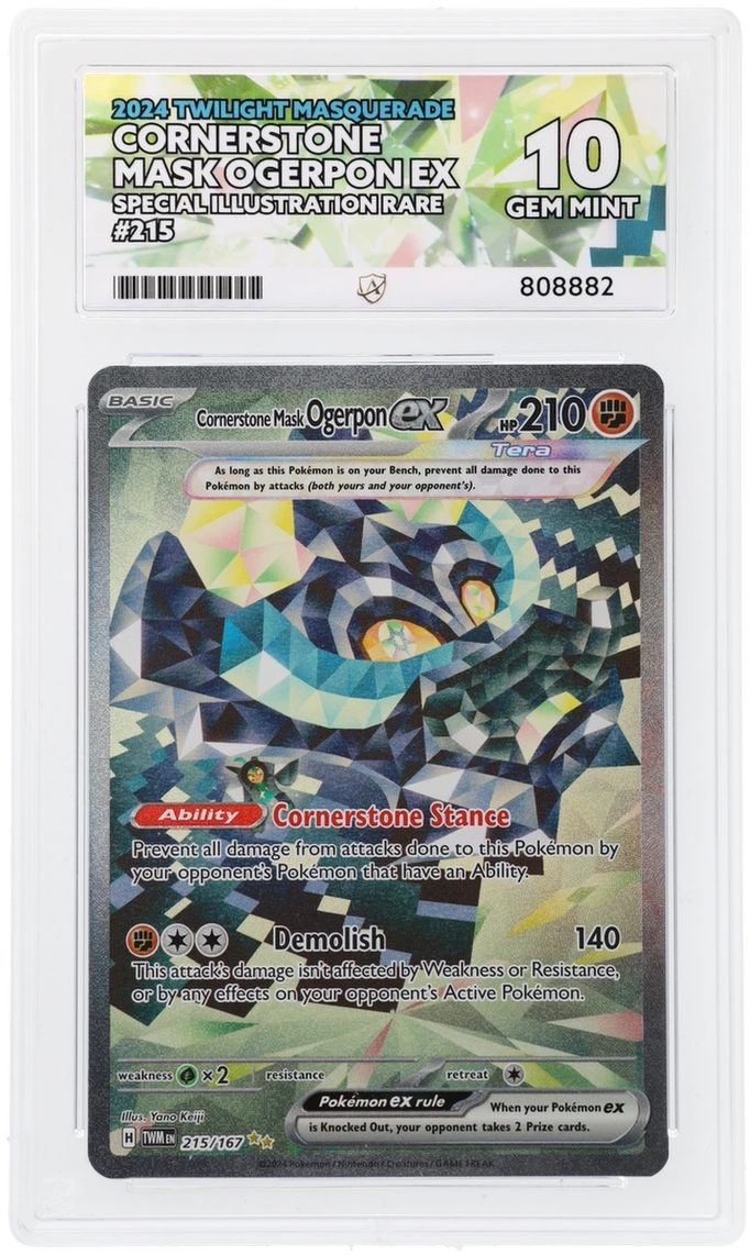 ACE 10 - Cornerstone Mask Ogerpon ex - 215/167 - Twilight Masquerade - Pokemon
