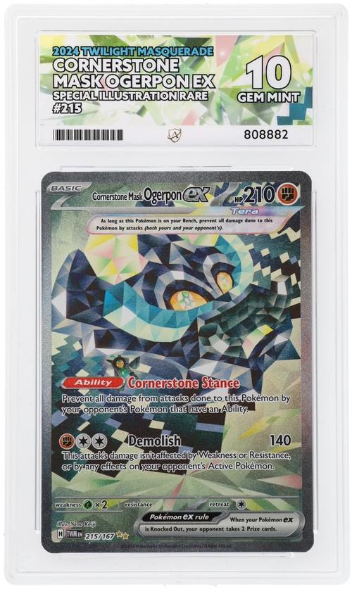 ACE 10 - Cornerstone Mask Ogerpon ex - 215/167 - Twilight Masquerade - Pokemon