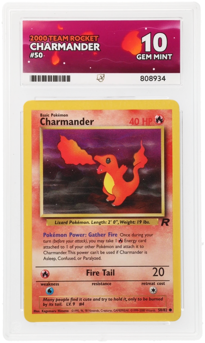ACE 10 - Charmander - 50/82 - Team Rocket - Pokemon - front