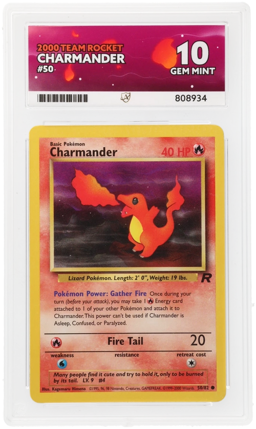 ACE 10 - Charmander - 50/82 - Team Rocket - Pokemon - front