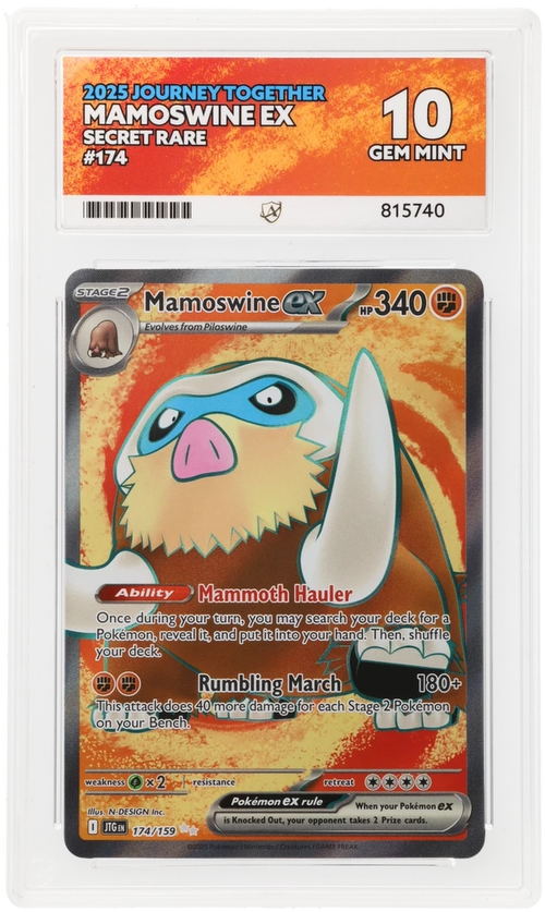 ACE 10 - Mamoswine ex - 174/159 - Journey Together - Pokemon