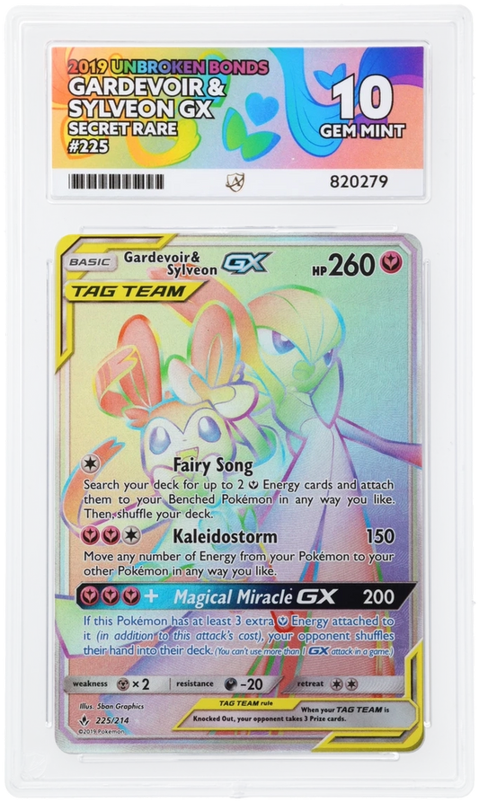 ACE 10 - Gardevoir & Sylveon GX - 225/214 - Unbroken Bonds - Pokemon
