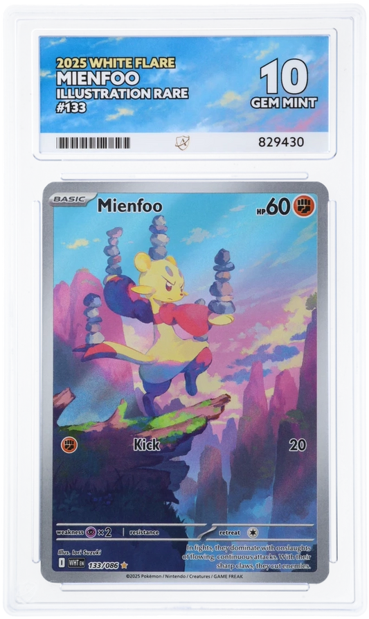 ACE 10 - Mienfoo - 133/086 - White Flare - Pokemon