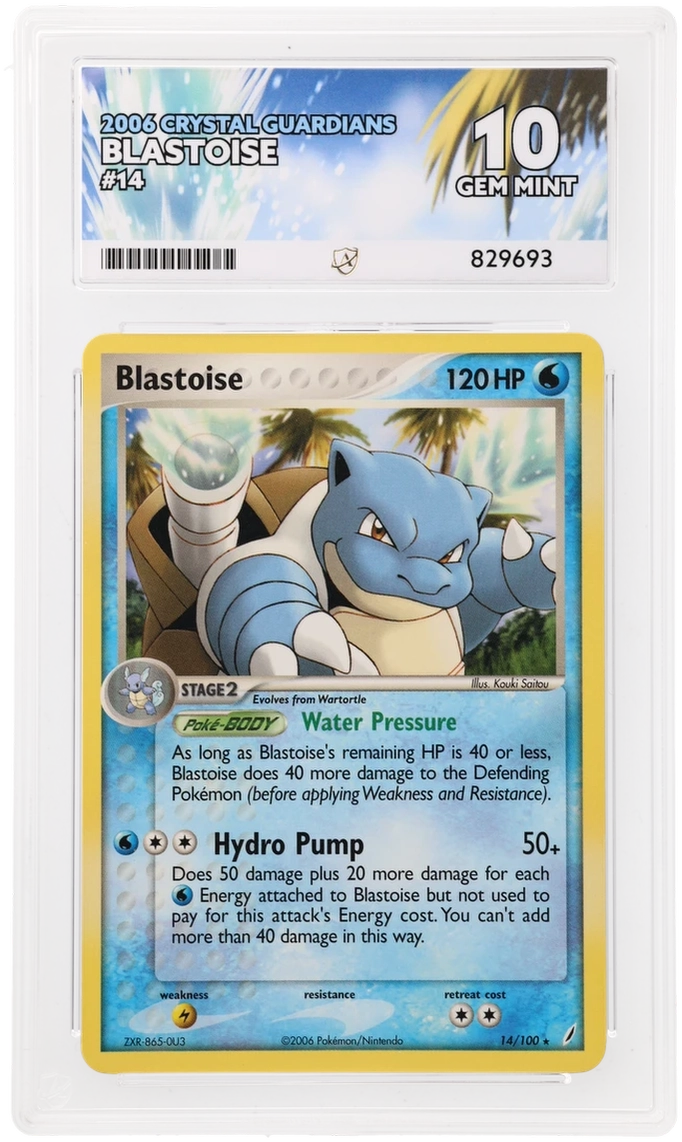 ACE 10 - Blastoise - 14/100 - Crystal Guardians - Pokemon - front