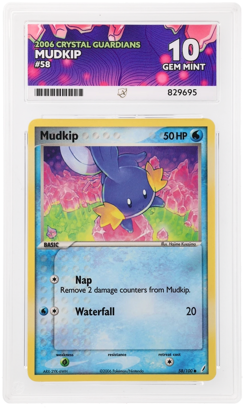 ACE 10 - Mudkip - 58/100 - Crystal Guardians - Pokemon - front