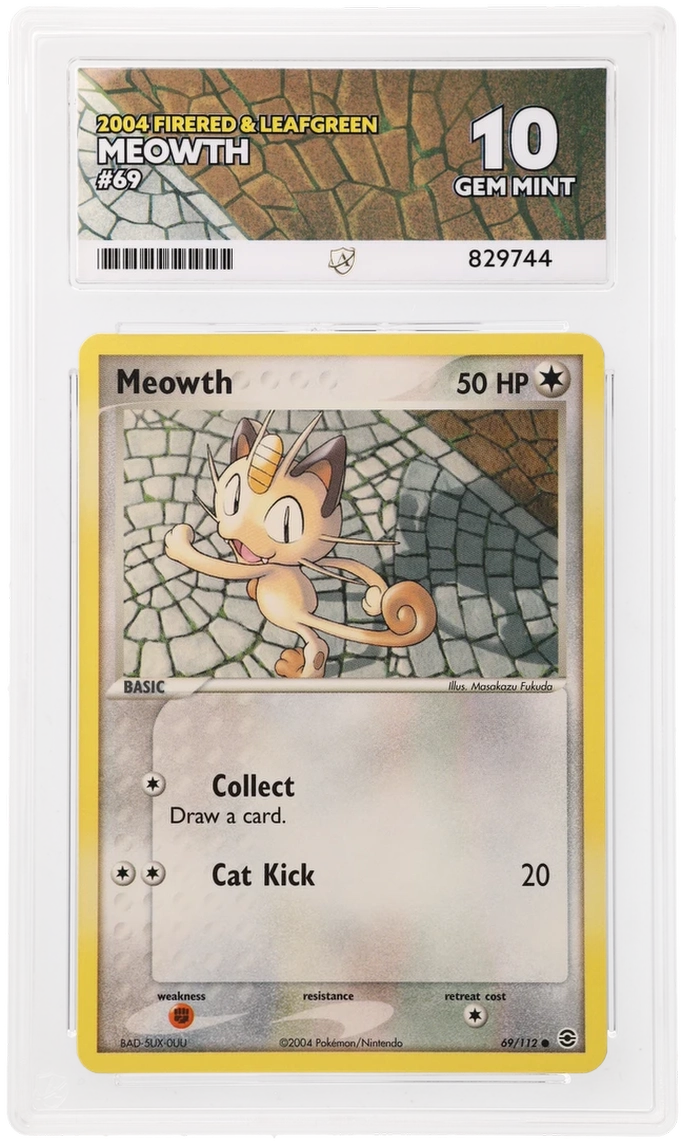 ACE 10 - Meowth - 69/112 - FireRed & LeafGreen - Pokemon - front