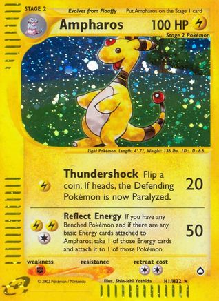 Ampharos (H1) H1/147 - Aquapolis Holofoil