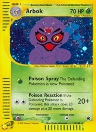 Arbok (3) 3/165 - Expedition Holofoil