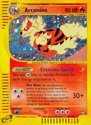 Arcanine (H2) H2/147 - Aquapolis Holofoil