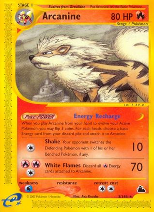 Arcanine (3) 3/144 - Skyridge Reverse Holofoil