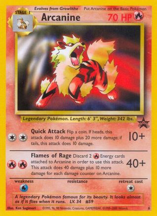 Arcanine 6/53 - WoTC Promo
