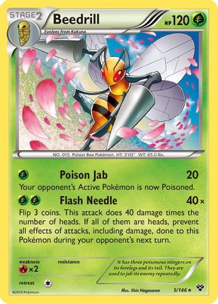 Beedrill 5/146 - XY Base Set Reverse Holofoil