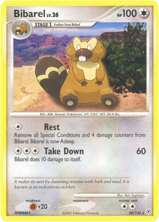 Bibarel 20/130 - Diamond and Pearl Reverse Holofoil