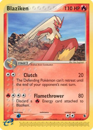 Blaziken - 15/109 15/109 - Ruby and Sapphire Reverse Holofoil