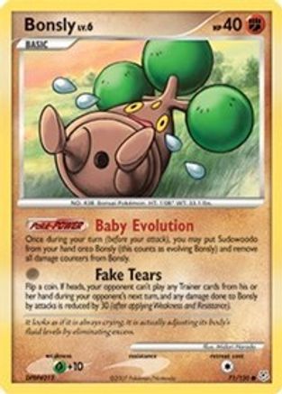 Bonsly 71/130 - Diamond and Pearl Reverse Holofoil
