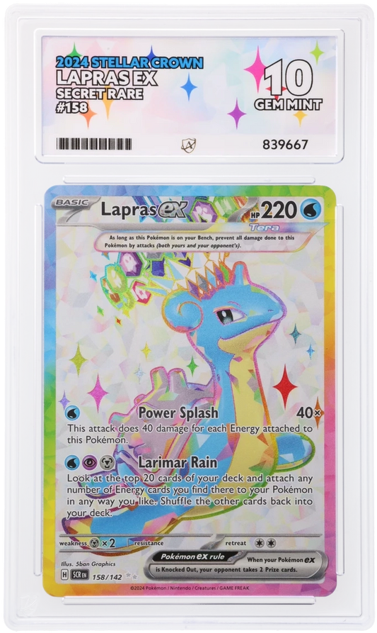 ACE 10 - Lapras ex - 158/142 - Stellar Crown - Pokemon