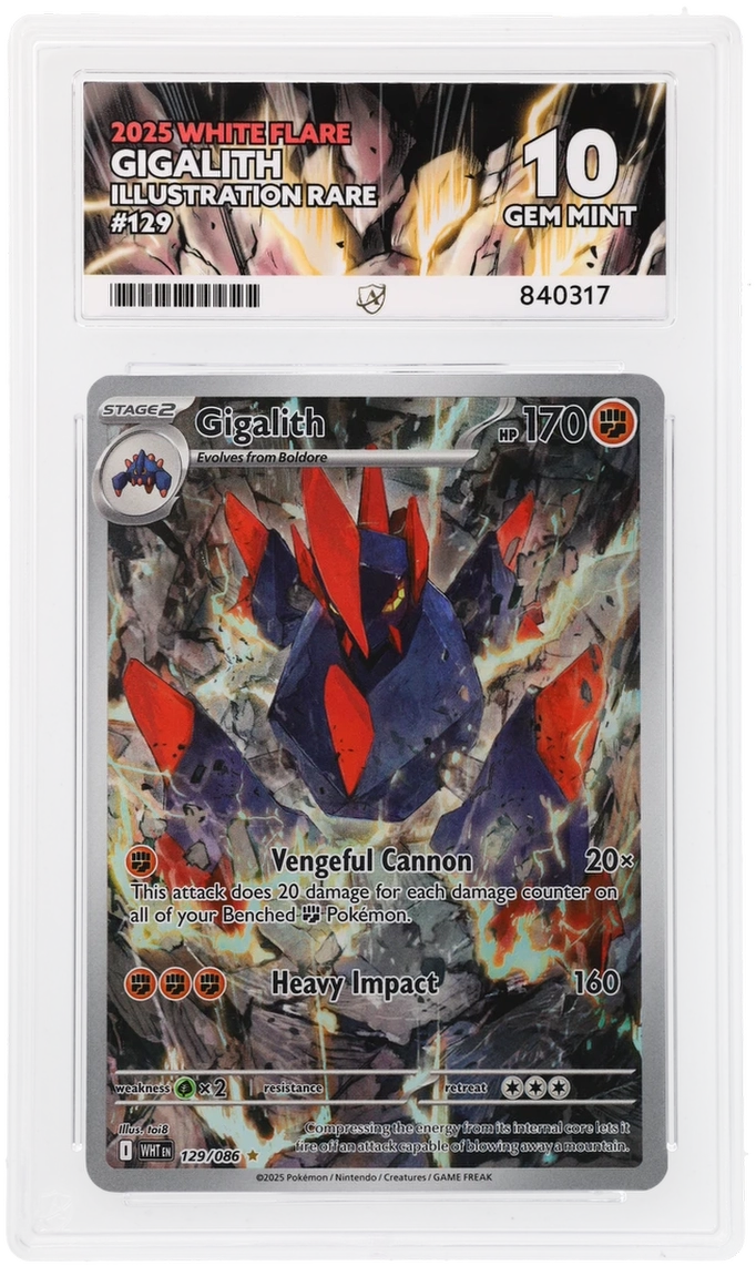 ACE 10 - Gigalith - 129/086 - White Flare - Pokemon