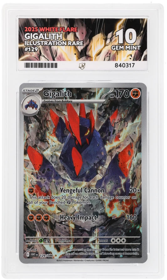 ACE 10 - Gigalith - 129/086 - White Flare - Pokemon