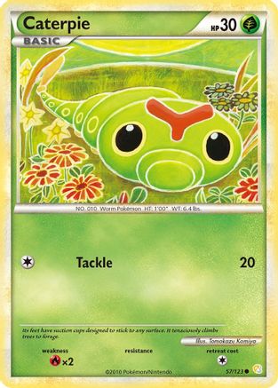 Caterpie 57/123 - HeartGold SoulSilver Reverse Holofoil